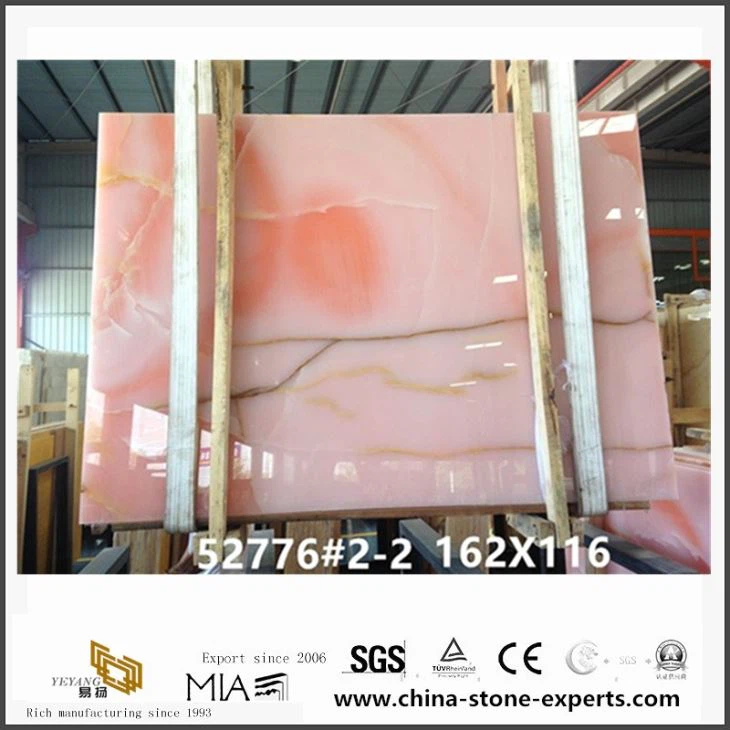 Kvalitet roze Onyx mermerna kamene ploče za dizajn Hotel pločica