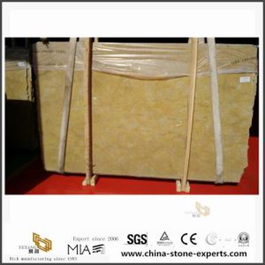 Španska zlato žuta mramora za hotelsku kuhinju zid od izgradnje dekoracija dobavljači