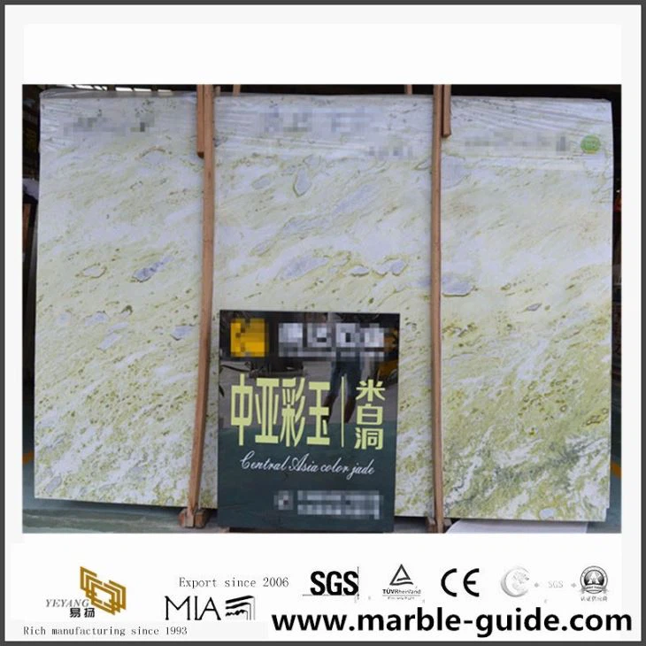 Кина Ниска цена Греен Веинс Вхите Јаде мермерна плоча за декорација дома