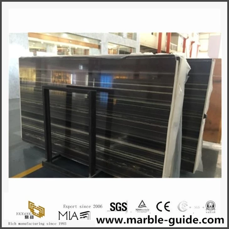 Natural Stone Golden Wood Grain Marble Stone Slab For Tiles