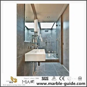 Природни сиви мраморни плочице, Нордијски сиви мраморни полирани дизајн купатила