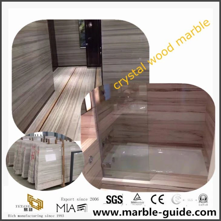 Crystal Wood Marble For Interior Decoration